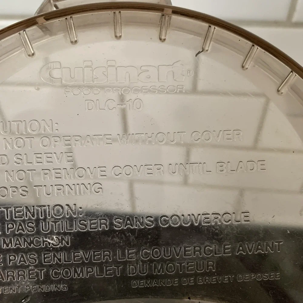 Cuisinart Food Processor Amber Lid & Chute Pusher DLC-10 Replacement‎ Part